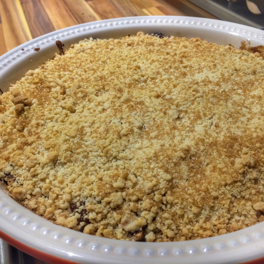 Spiced apricot and banana crumble recipe