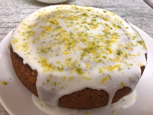 Lemon and lime drizzle cake
